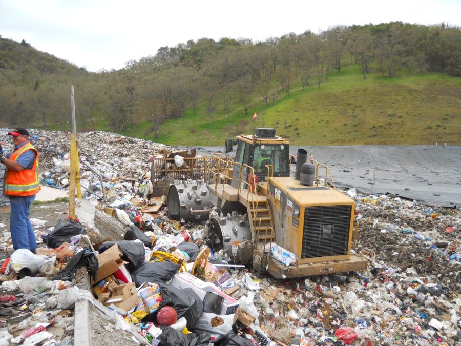 The compactor going over the trash to pack it down. Photos courtesy of Tamara Howell of the Douglas County Landfill. 